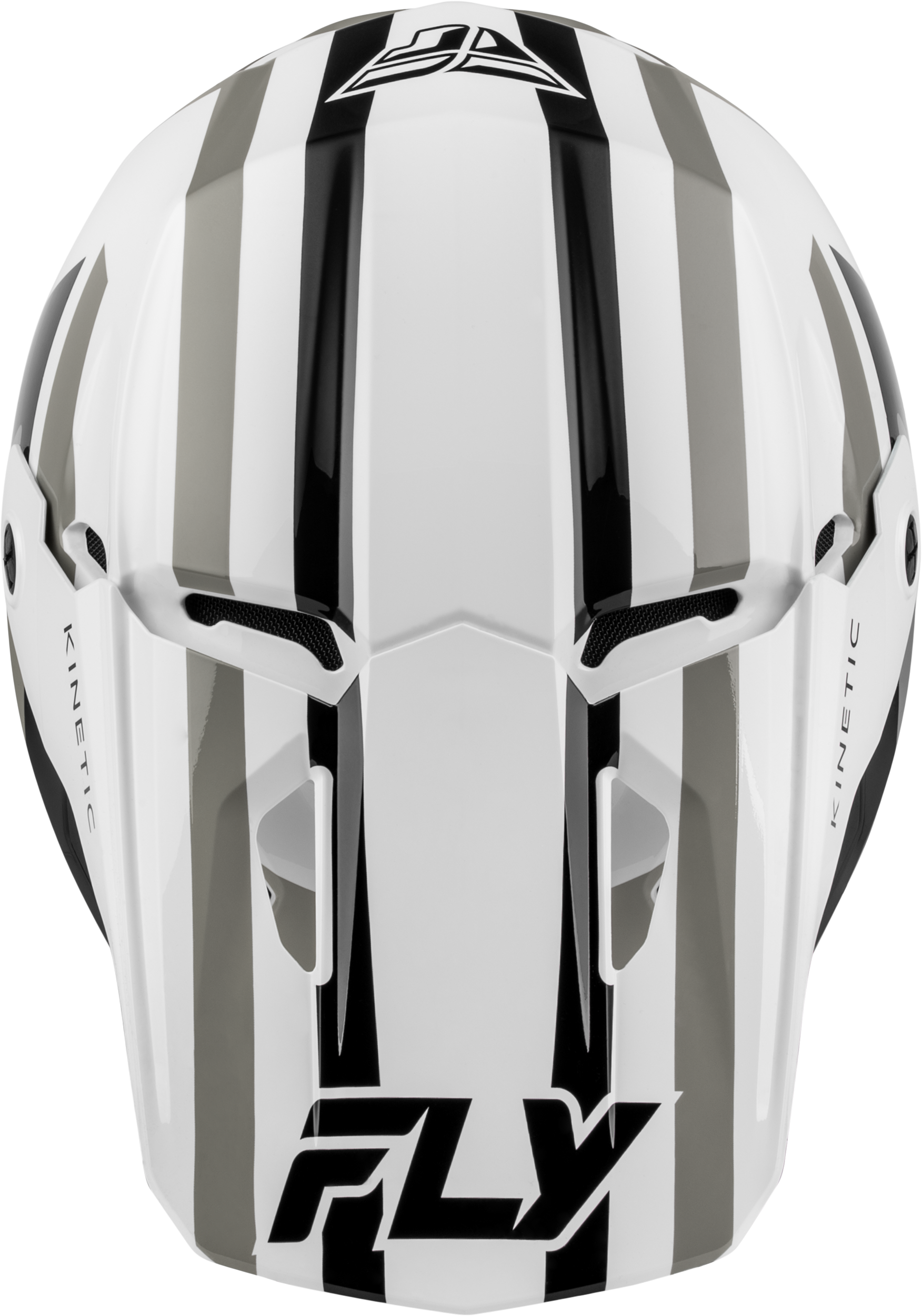 FLY Racing Kinetic Sync Helmet (2027) - White / Black / Grey - View 12