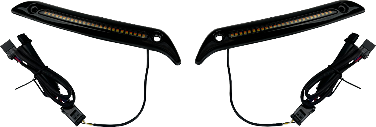 CUSTOM DYNAMICS LED Windshield Trim - Gloss Black 2040-3249