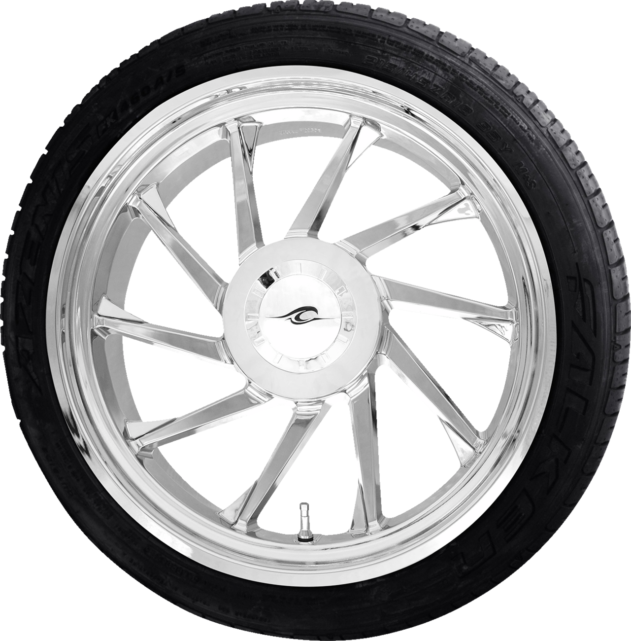 COASTAL MOTO Hurricane 3D Rear Left Wheel - Chrome (18") | Falken Tire (215/45ZR18) 0336-0016