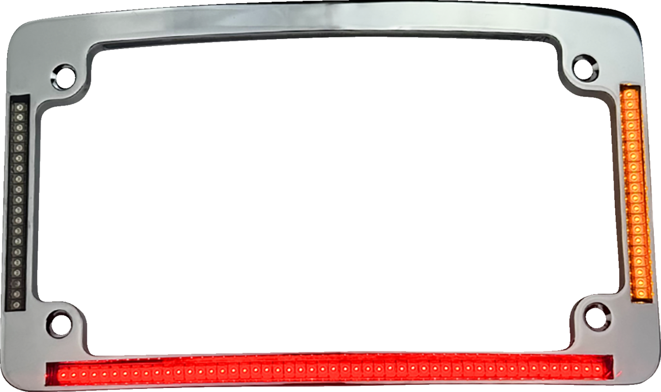 CUSTOM DYNAMICS License Plate Frame - LED / Chrome 2030-2462