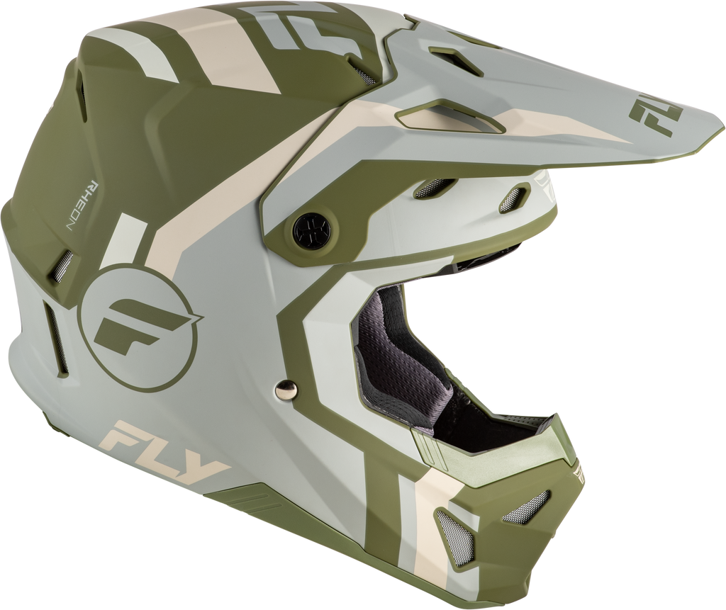 FLY Racing Formula CP Seal Helmet (2026) - Stone / Khaki / Olive - View 15