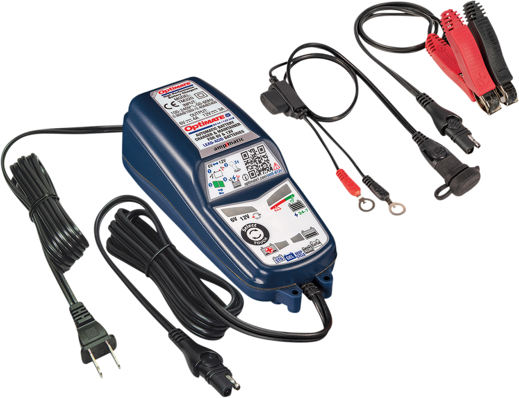 TECMATE OptiMate™ 5 Select Silver Battery Charger and Maintainer - Battery Charger/Maintainer 3807-0571