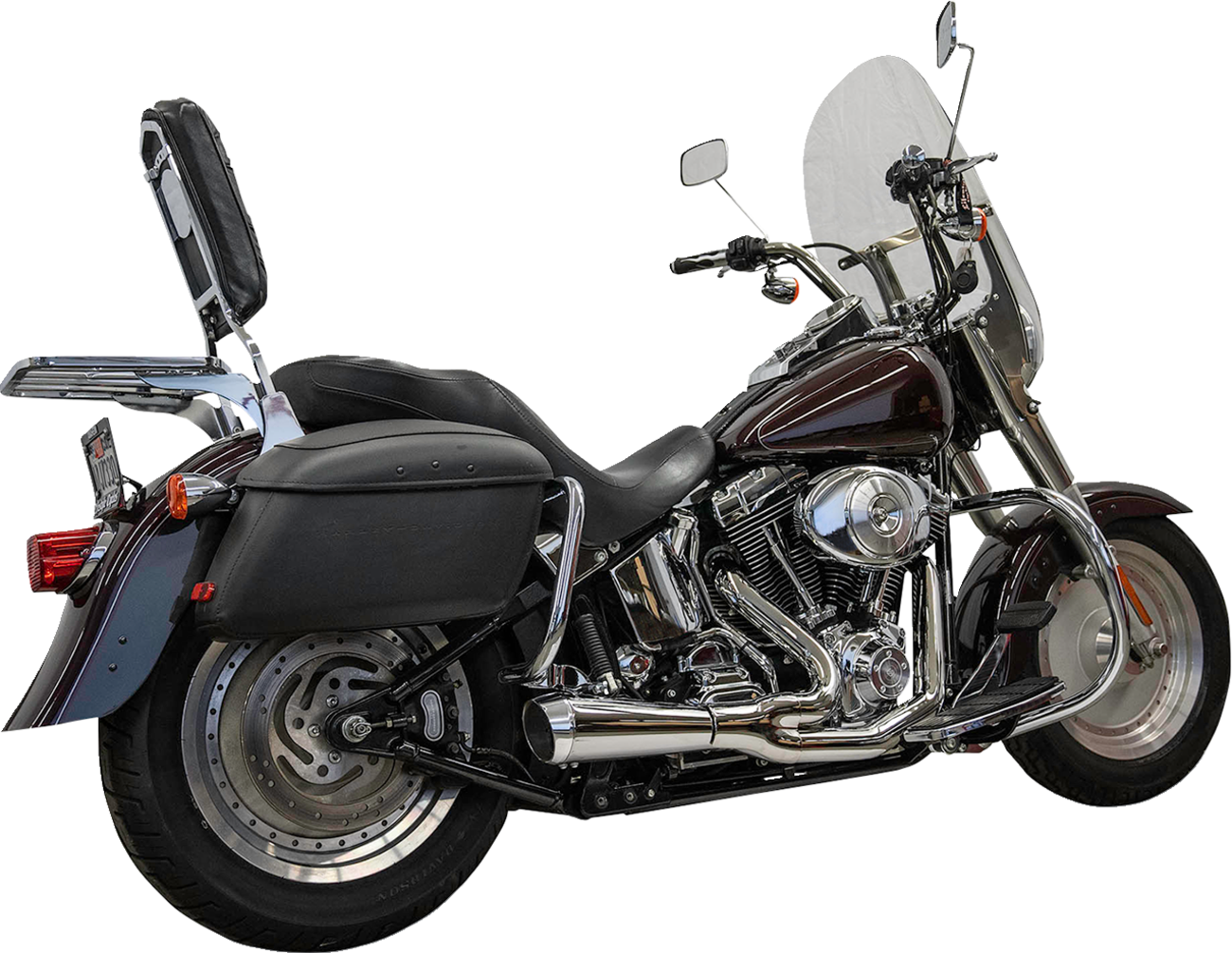 2-into-1 Ripper Exhaust System - Short - Black - Twin Cam Softails