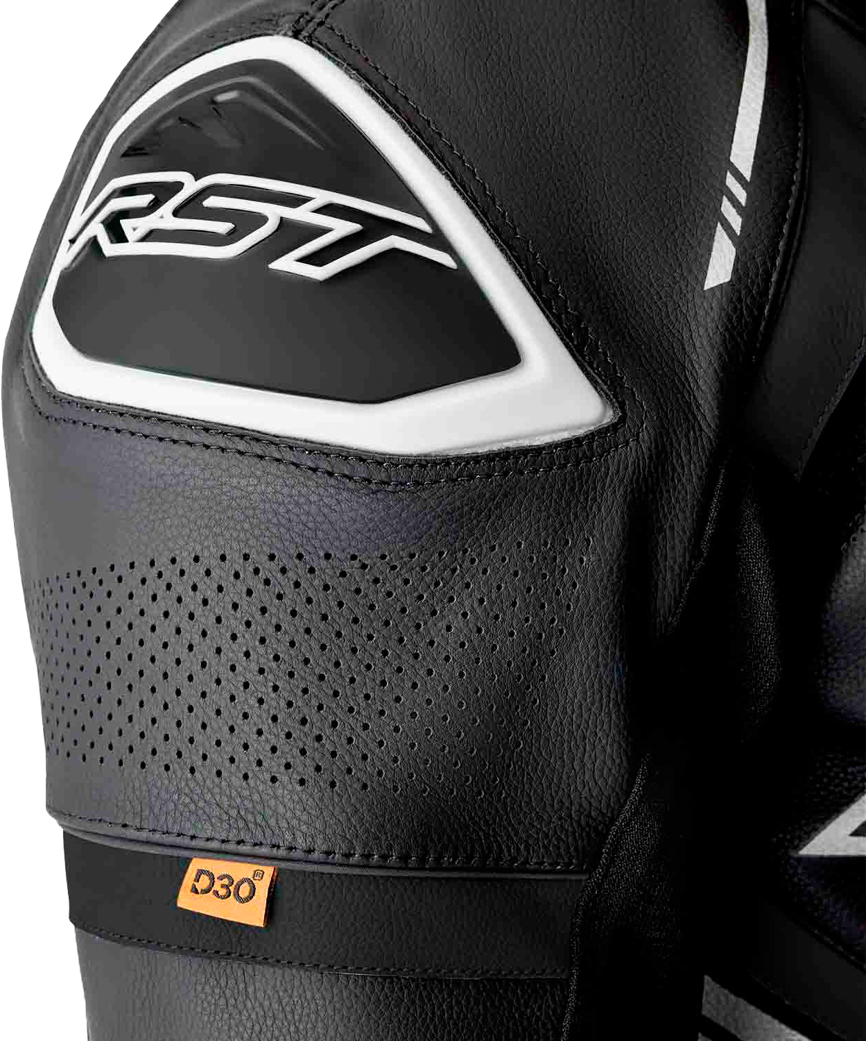 RST S1 D3O Leather Suit - Black / White - View 28