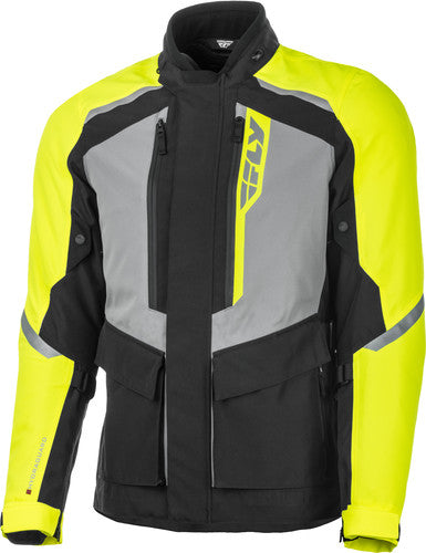 FLY Racing Terra Trek Jacket - Black / Hi-Viz Yellow - View 9