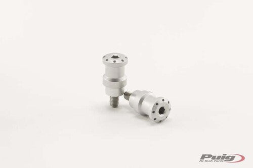 Puig 5923P Hi-Tech Swingarm Spools 8mm Silver 2-Pack