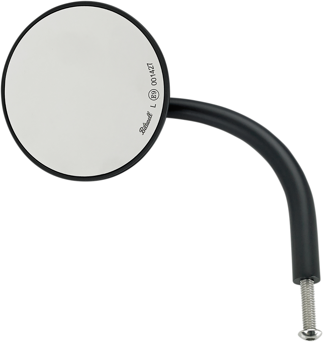 BILTWELL Mirror - Utility / Side View / Round / Perch / Black / Each 0640-1316