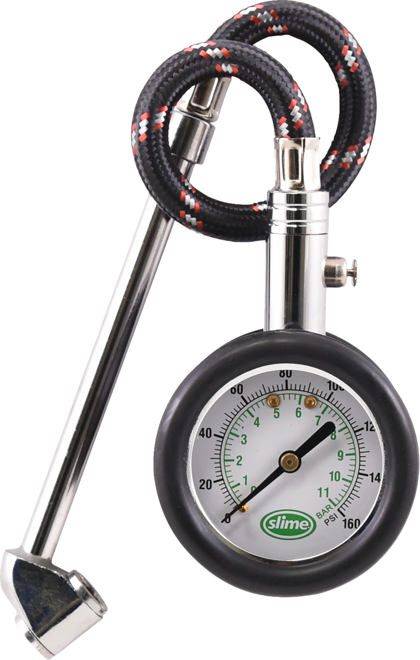 SLIME Dual Head Dial Tire Gauge - Tire Pressure Gauge / Dual Head/Dial / 10 psi -160 psi 0363-0033
