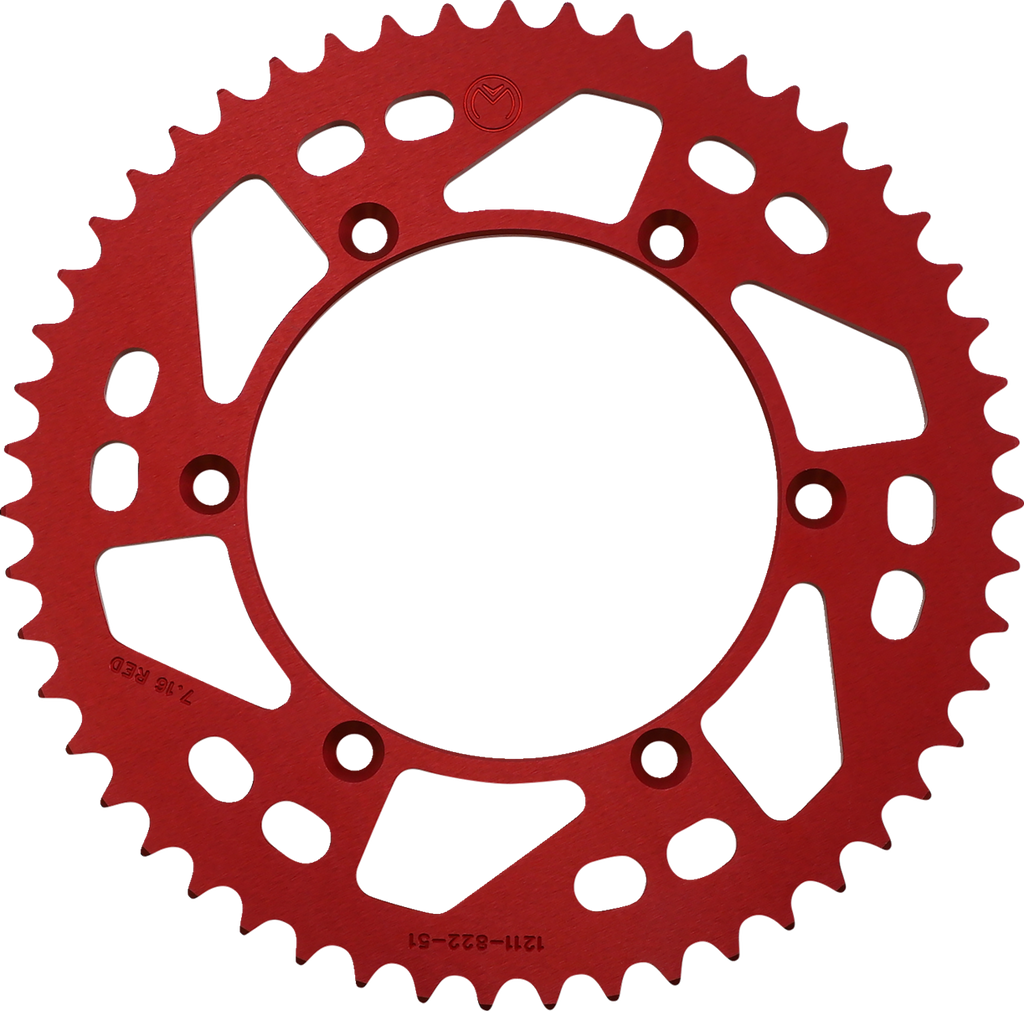 MOOSE OFFROAD Rear Aluminum Sprocket - Rear Sprocket / 51 Tooth / Beta/Gas Gas/Sherco/Suzuki 1211-1653