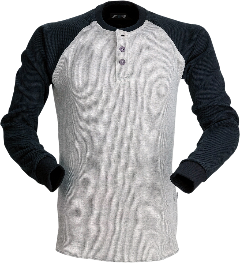 Z1R Waffle Long-Sleeve Knit Shirt