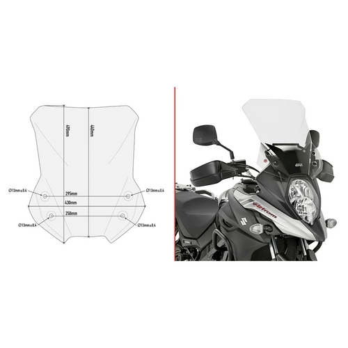 GIVI D3112ST Specific Screen for Suzuki DL650 V-Strom