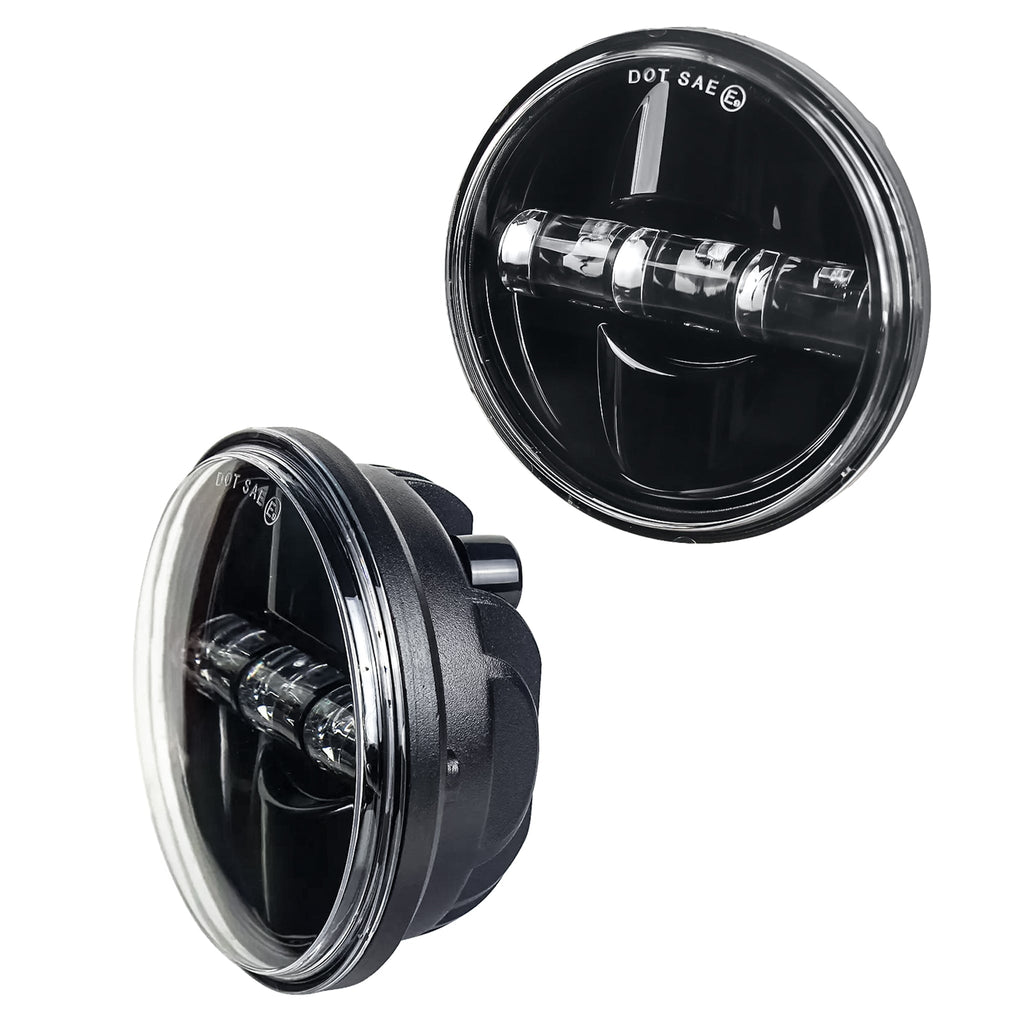 Eagle Lights 7" LED Headlight and 4.5" LED Passing Light Kit for Harley-Davidson® and Indian® Motorcycles - Generation III / Black