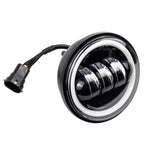 Eagle Lights 7" LED Headlight and 4.5" LED Passing Light Kit with Halo Rings for Harley-Davidson and Indian Motorcycles - Generation I / Black