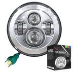 Eagle Lights 7" LED Headlight for Harley-Davidson® and Indian® Motorcycles - Generation I / Chrome Kit