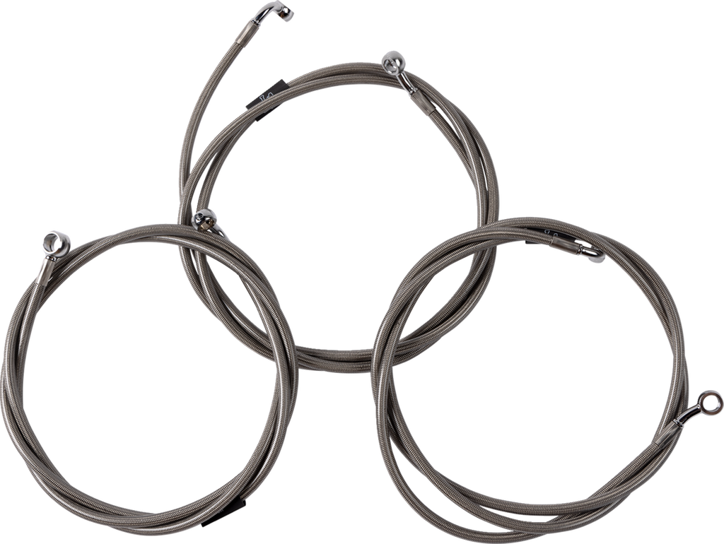 LA CHOPPERS Brake Line Kit - Brake Line / Chrome 1741-6506