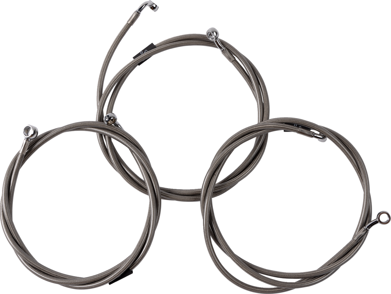 LA CHOPPERS Brake Line Kit - Brake Line / Chrome 1741-6506