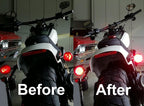 Eagle Lights 2" Rear LED Turn Signals, Running and Brake Lights for Harley-Davidson® Motorcycles- Generation I / 1157 Base / Red