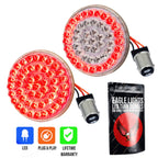 Eagle Lights 2" Rear LED Turn Signals, Running and Brake Lights for Harley-Davidson® Motorcycles- Generation I / 1157 Base / Red
