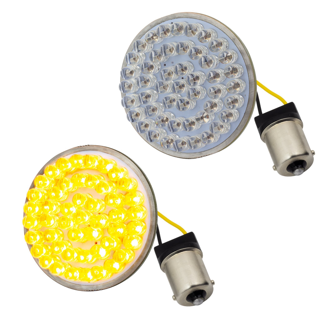Eagle Lights 2" Rear LED Turn Signals for Harley-Davidson Motorcycles- Generation I / 1156 Base / Amber