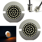 Eagle Lights Midnight Edition 3 1/4" LED Rear Turn Signals For Harley-Davidson® Motorcycles - Flat Style / 1156 Base