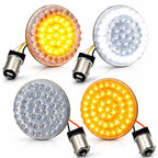 Eagle Lights 2” LED Turn Signal and Running Light Kit for Harley-Davidson® Motorcycles - Generation I / 1157 Front / 1156 Amber Rear