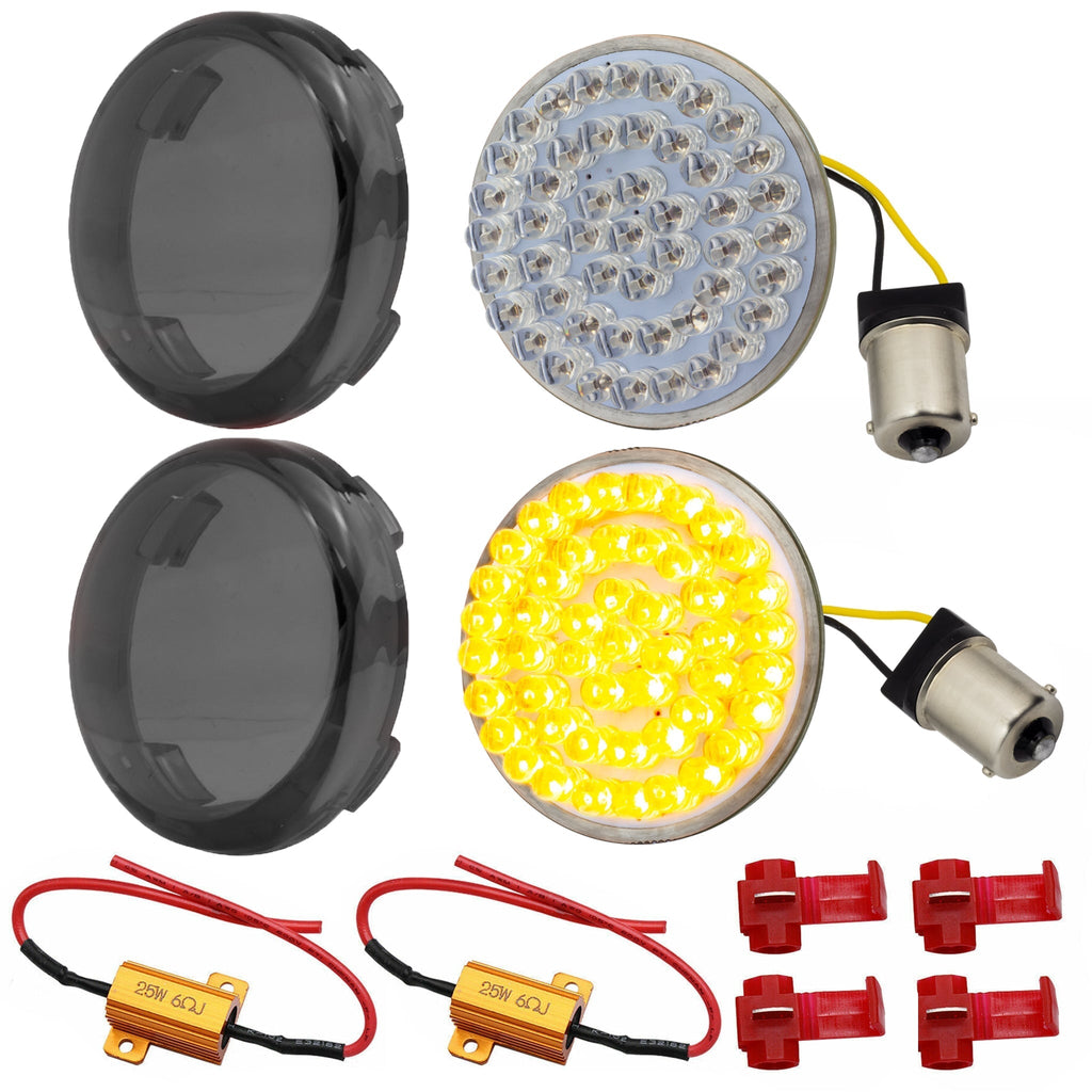 Eagle Lights 2" Rear LED Turn Signals for Harley-Davidson Motorcycles- Generation I / 1156 Base / Amber
