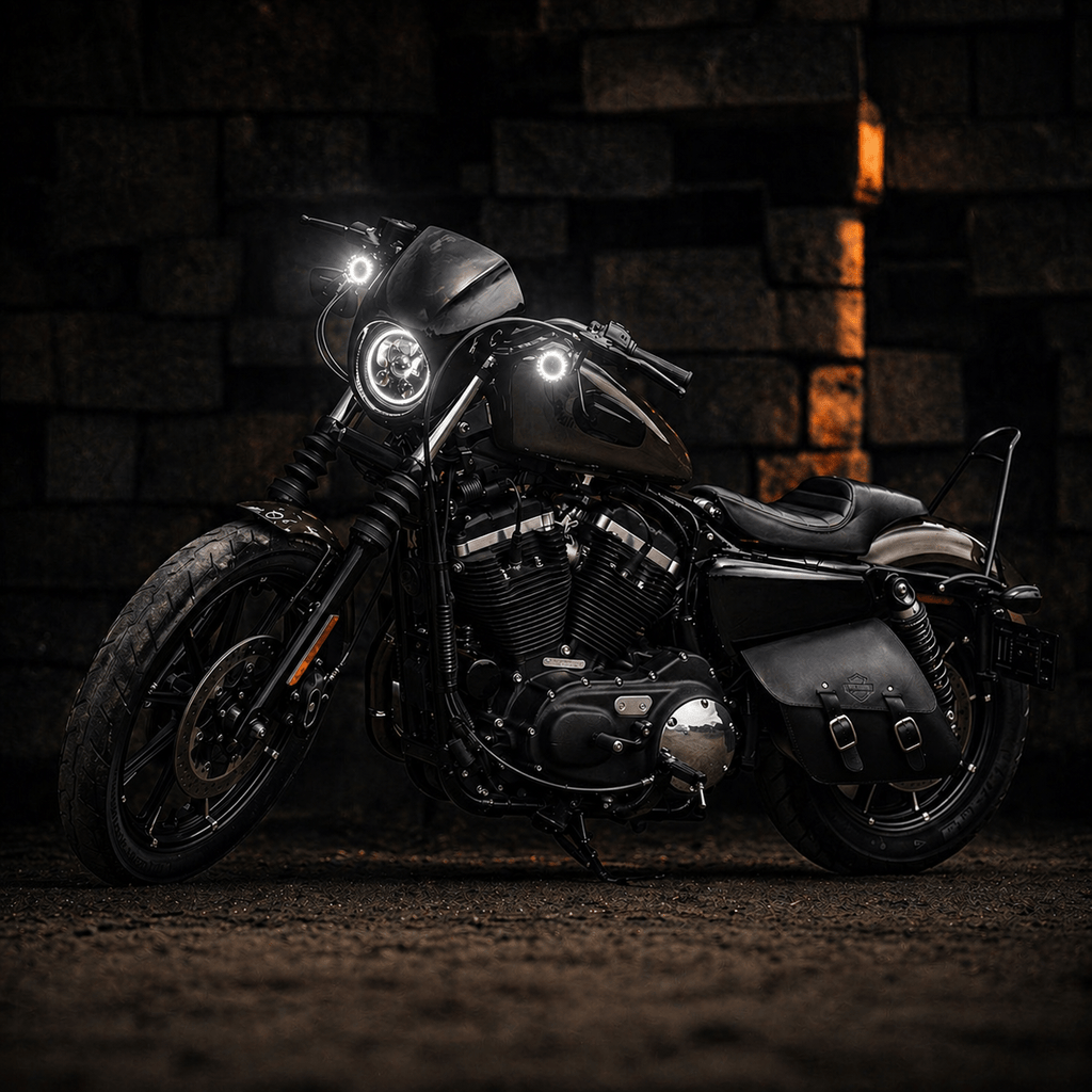 Eagle Lights 2” LED Turn Signal and Running Light Kit for Harley-Davidson® Motorcycles- Generation I / 1157 Front / 1156 Red Rear