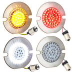 Eagle Lights 3 1/4" Front and Rear LED Turn Signal Kit for Harley-Davidson® Motorcycles - Generation I / Red Rear Turn Signals