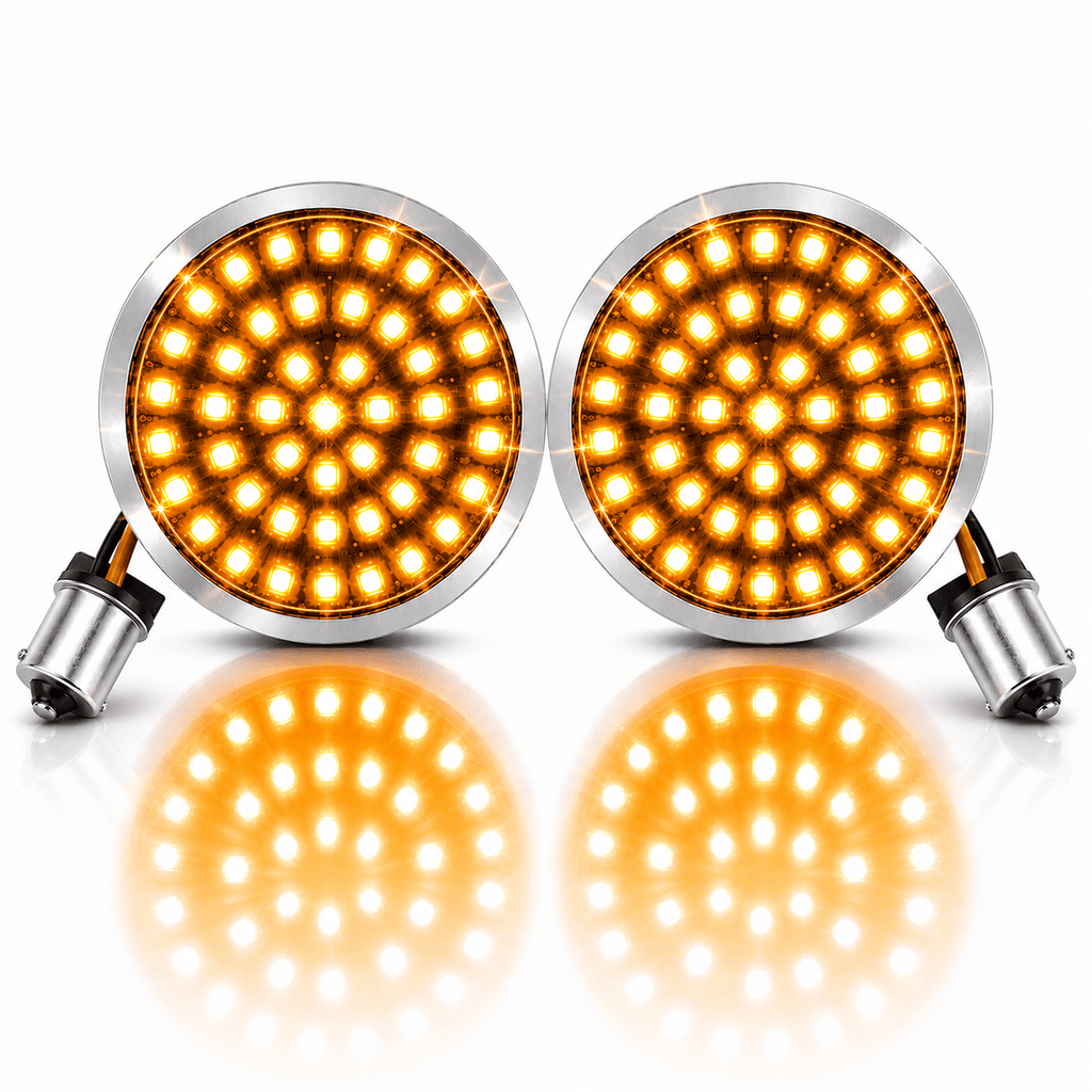 Eagle Lights Midnight Edition Generation II Amber LED Premium Rear Turn Signals - 1156 Base