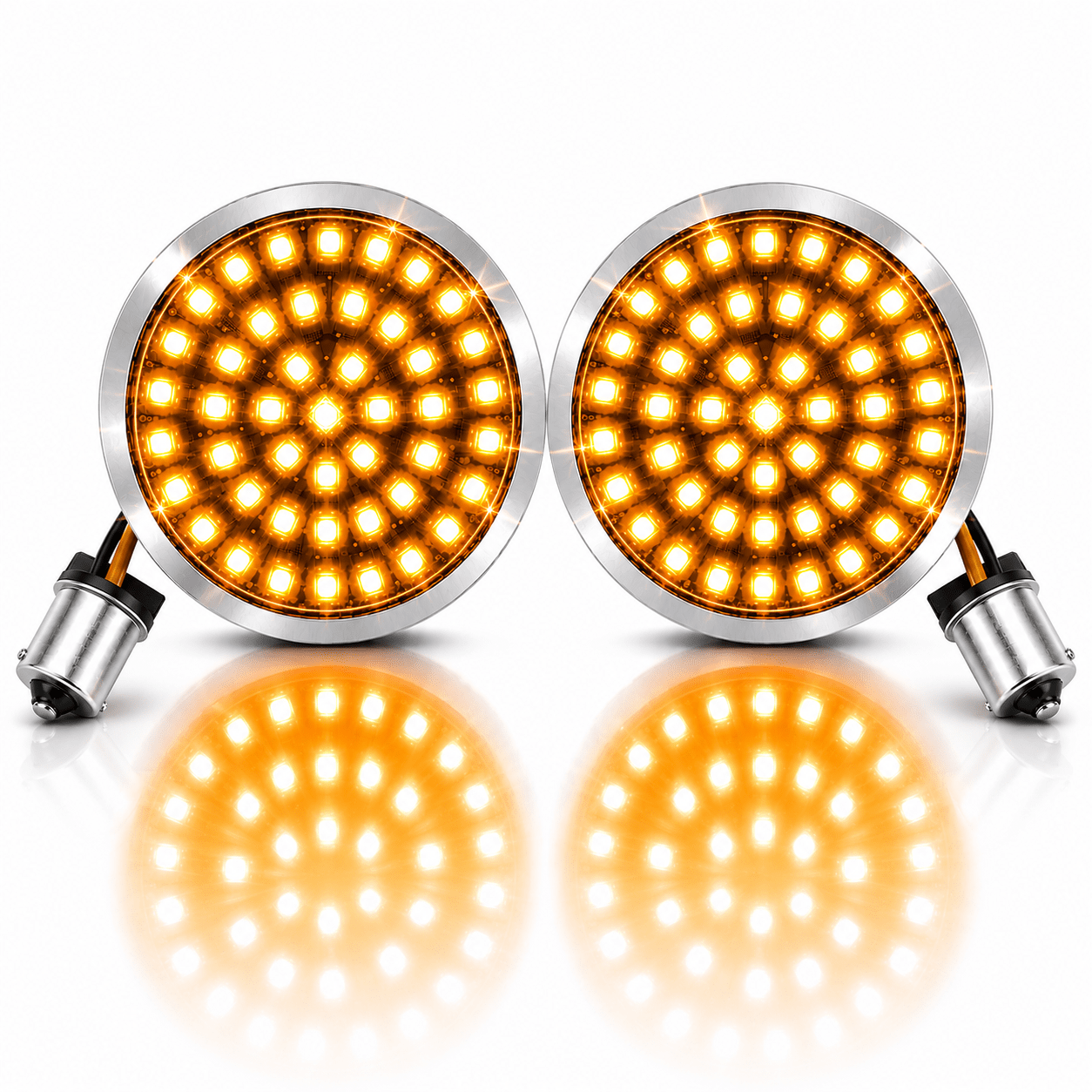 Eagle Lights Midnight Edition Generation II Amber LED Premium Rear Turn Signals - 1156 Base