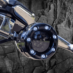 Eagle Lights 2” Infinity Beam Front LED Turn Signals with Integrated Trim Rings and White Halo Running Lights for Harley-Davidson® Motorcycles