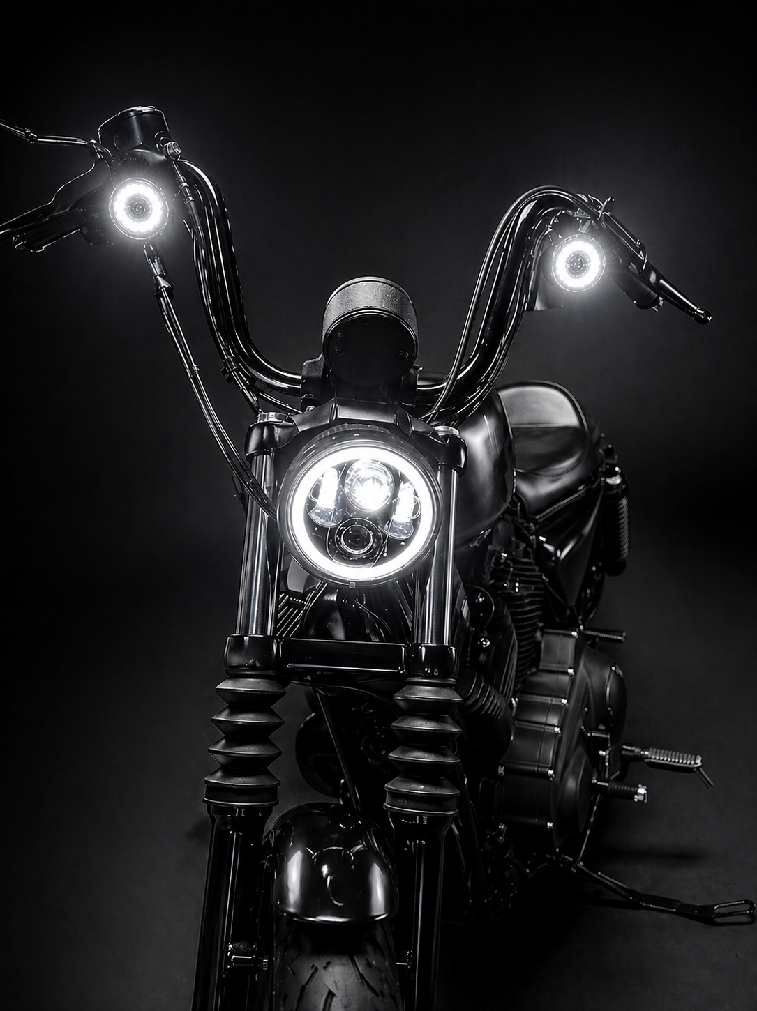 Eagle Lights 2” LED Turn Signal and Running Light Kit for Harley-Davidson® Motorcycles- Generation I / 1157 Front / 1156 Red Rear