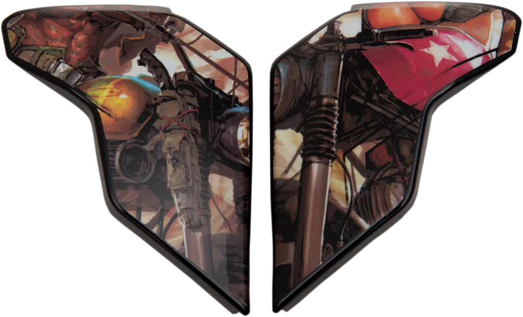ICON Airflite™ Helmet Side Plates — Pleasuredome - Airflite™ Side Plates / Pleasuredome3 / Brown 0133-1223