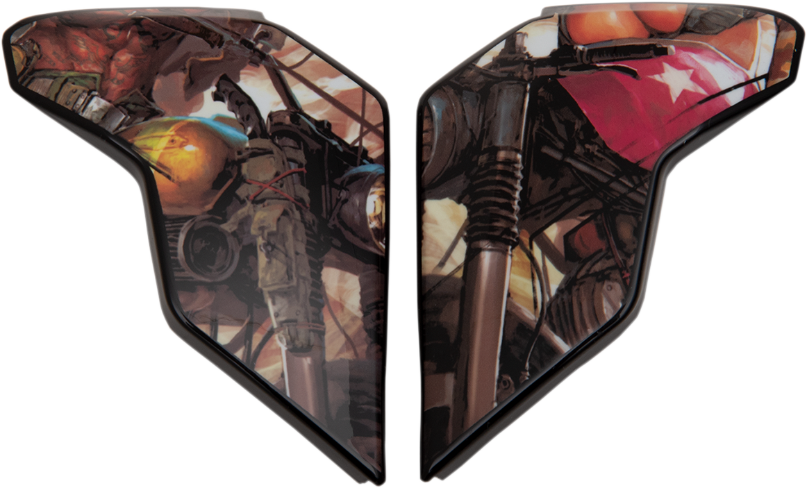 ICON Airflite™ Helmet Side Plates — Pleasuredome - Airflite™ Side Plates / Pleasuredome3 / Brown 0133-1223