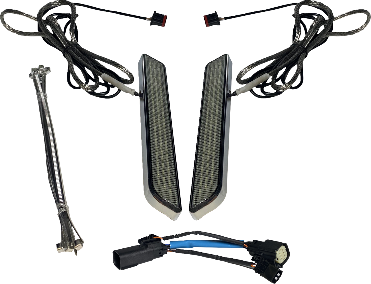 CUSTOM DYNAMICS LED Fork Light - Smoke / Chrome 2040-2658
