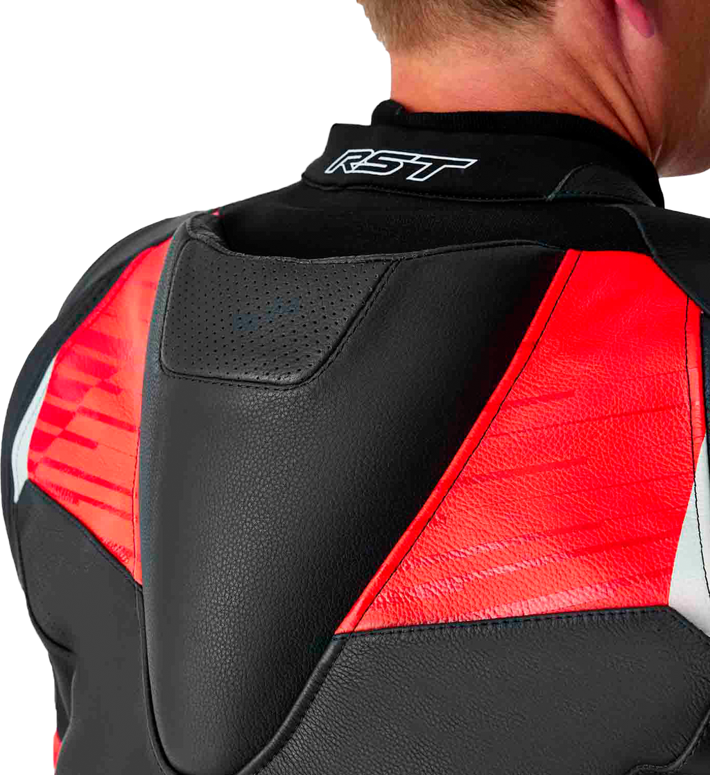RST Tractech Evo 5 CE Men's Leather Jacket - Black / Fluorescent Red - View 23