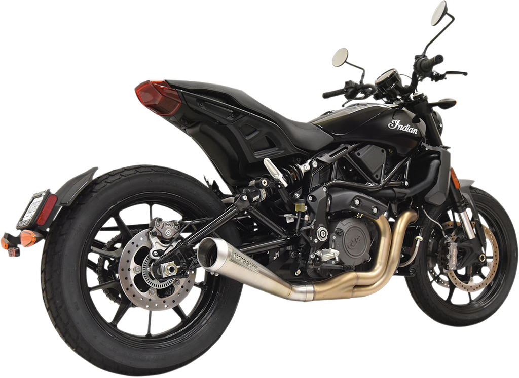 4" Short Megaphone Muffler without Catalytic Converter - Low Mount