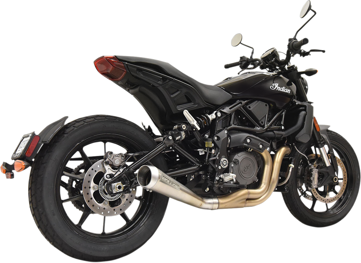 4" Short Megaphone Muffler without Catalytic Converter - Low Mount