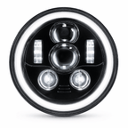 Eagle Lights 7" LED Headlight Kit with Halo Ring for Harley-Davidson® and Indian® Motorcycles - Generation III / Black