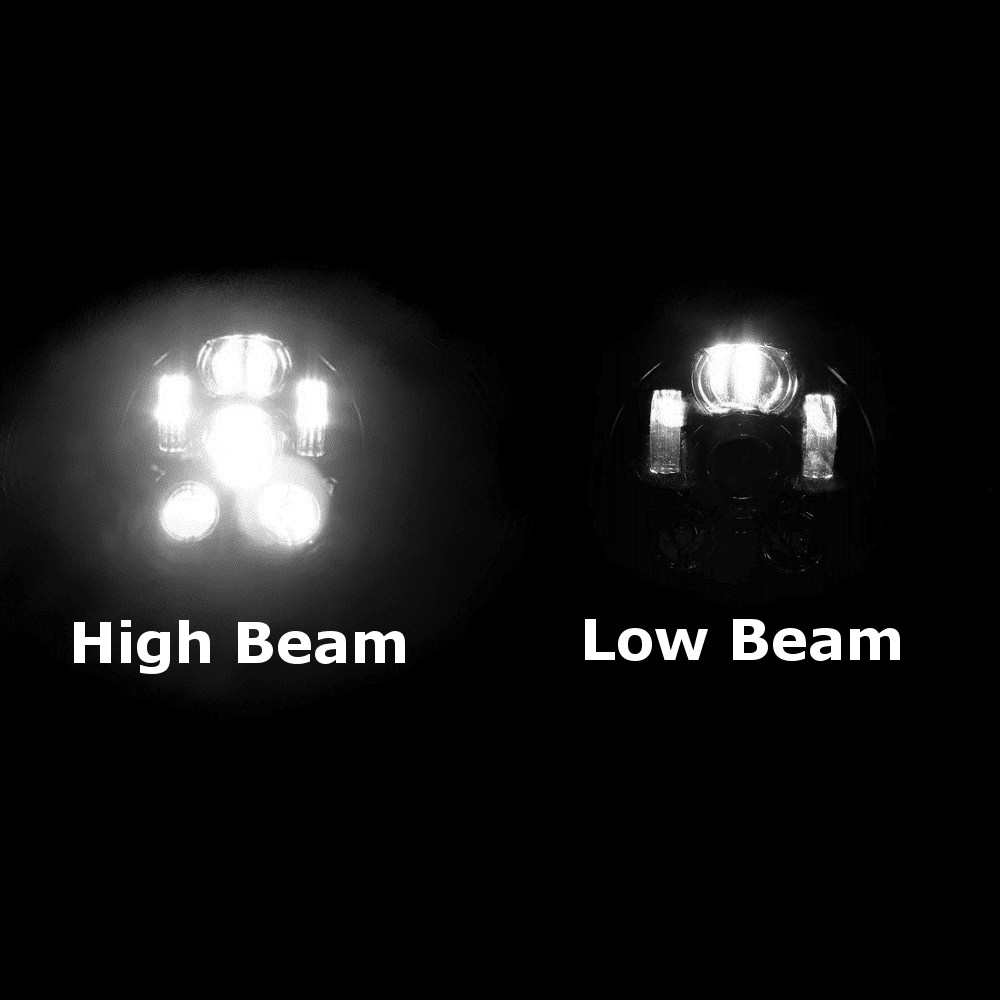 Eagle Lights 1997-2003 Honda Valkyrie Round Projection LED 7" Headlight and 4.5" Passing Lights