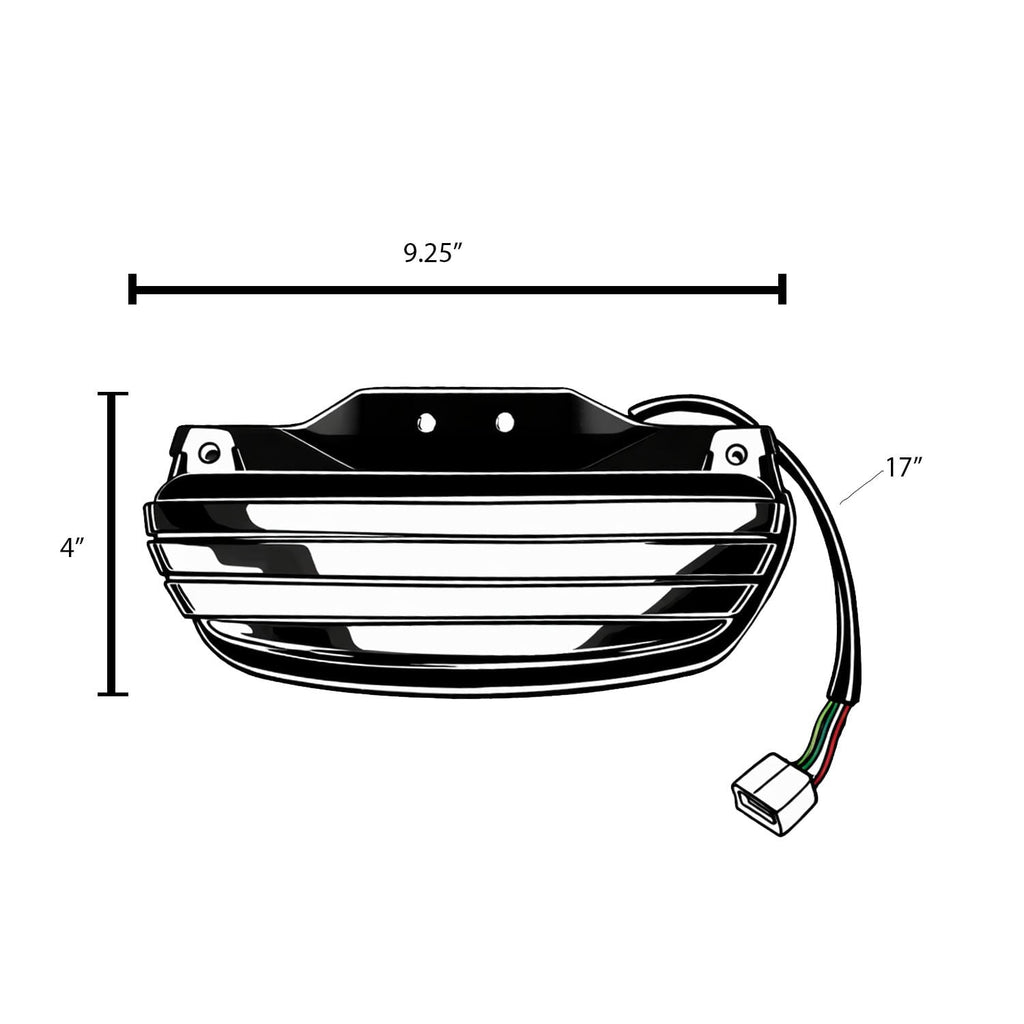 Eagle Lights Bobtail Tri-Bar LED Tail Light For Harley-Davidson® '06 - Current Softail FXST, FXSTB, FXSTC, FXSTS and FLSTSB