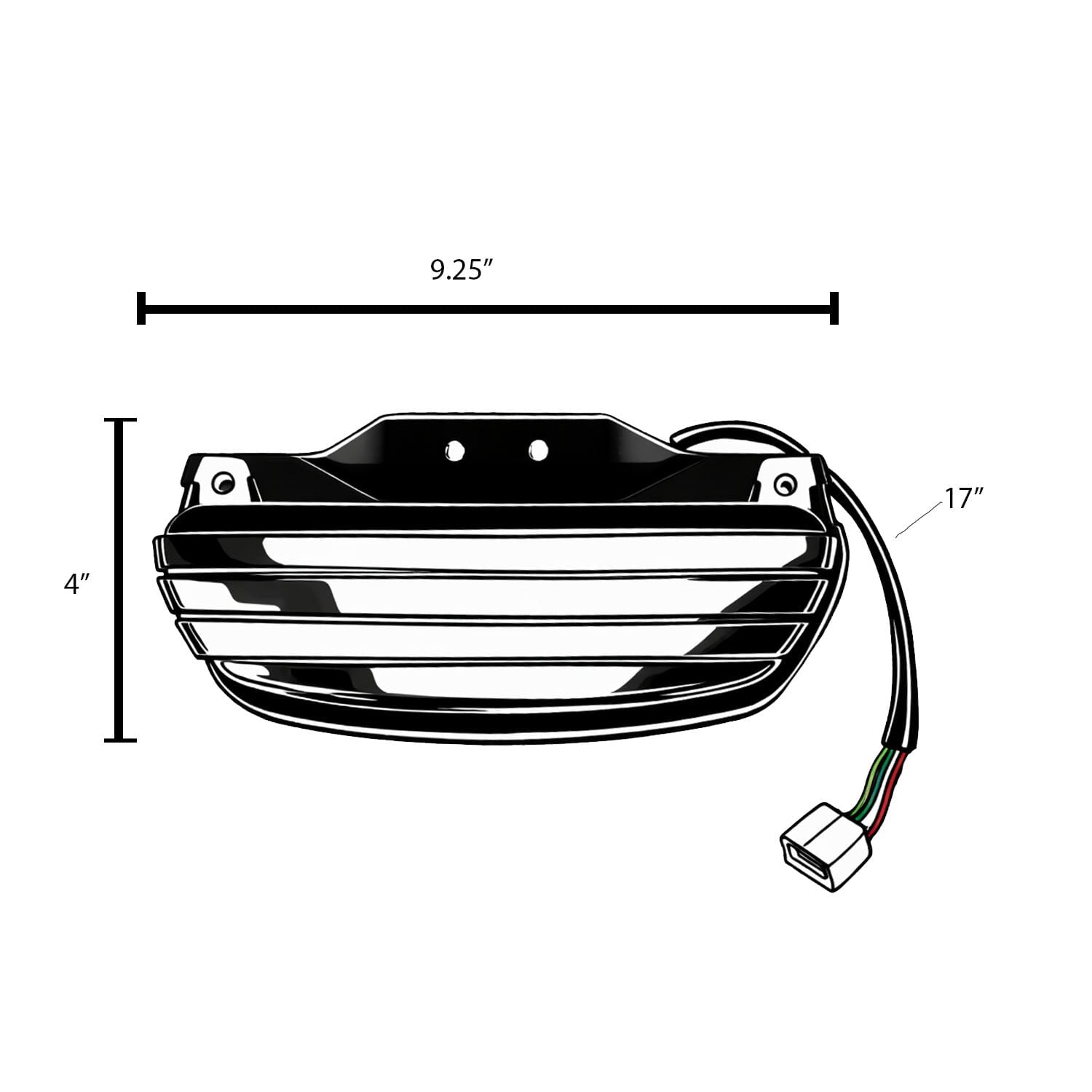 Eagle Lights Bobtail Tri-Bar LED Tail Light For Harley-Davidson® '06 - Current Softail FXST, FXSTB, FXSTC, FXSTS and FLSTSB
