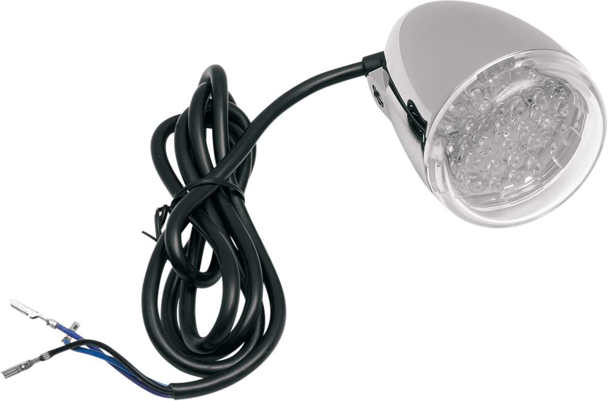 CHRIS PRODUCTS Turn Signal - Amber LED / Chrome/Clear 2020-0322