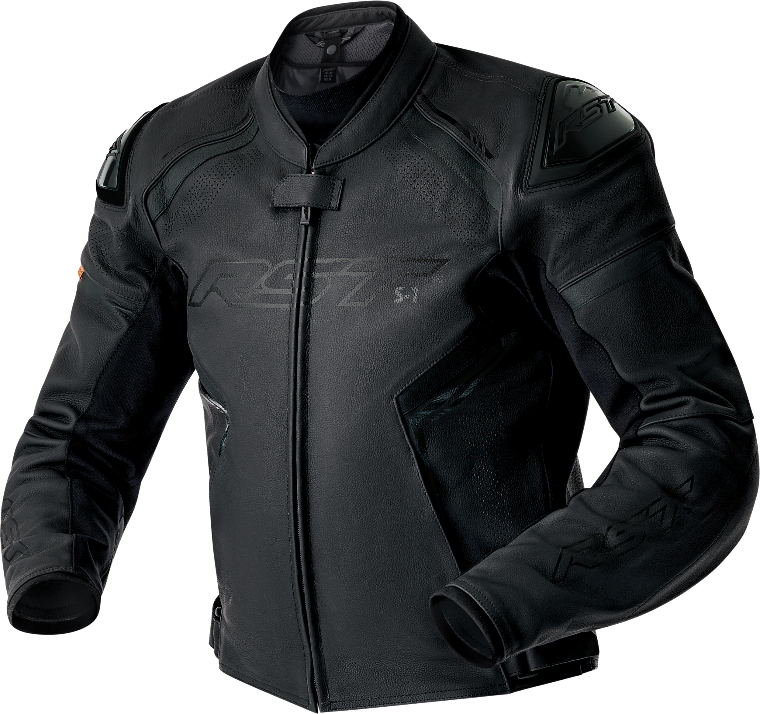 RST S-1 CE Men's Leather Jacket - Black - View 1