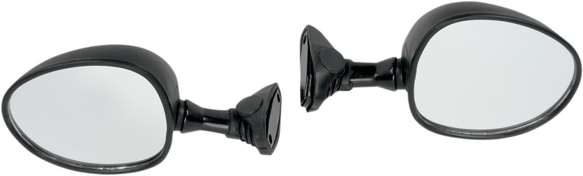 KIMPEX Panel Mount Mirror - Mirror / Side View / Panel Mount / Round / Black 0640-0197