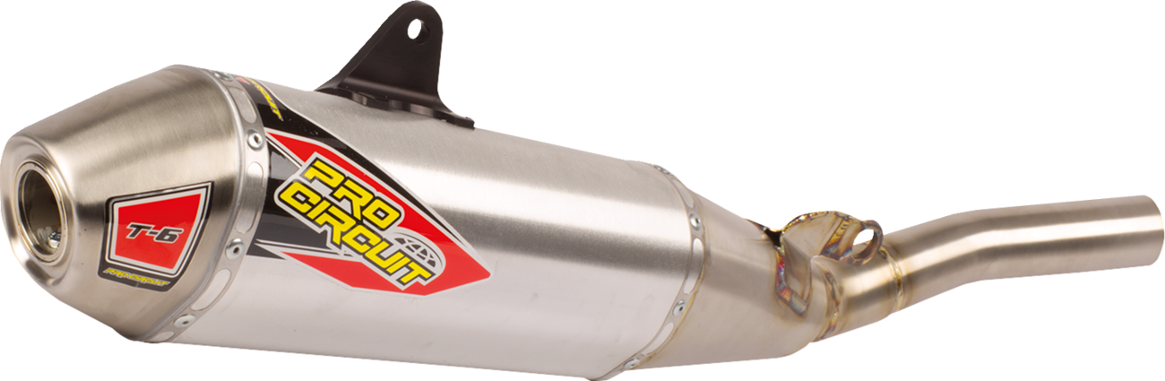 PRO CIRCUIT T-6 Slip-On Muffler - Stainless Steel / YZ 450 1821-2298