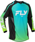FLY Racing F-16 Jersey (2026) - Aqua / Black / White - View 3