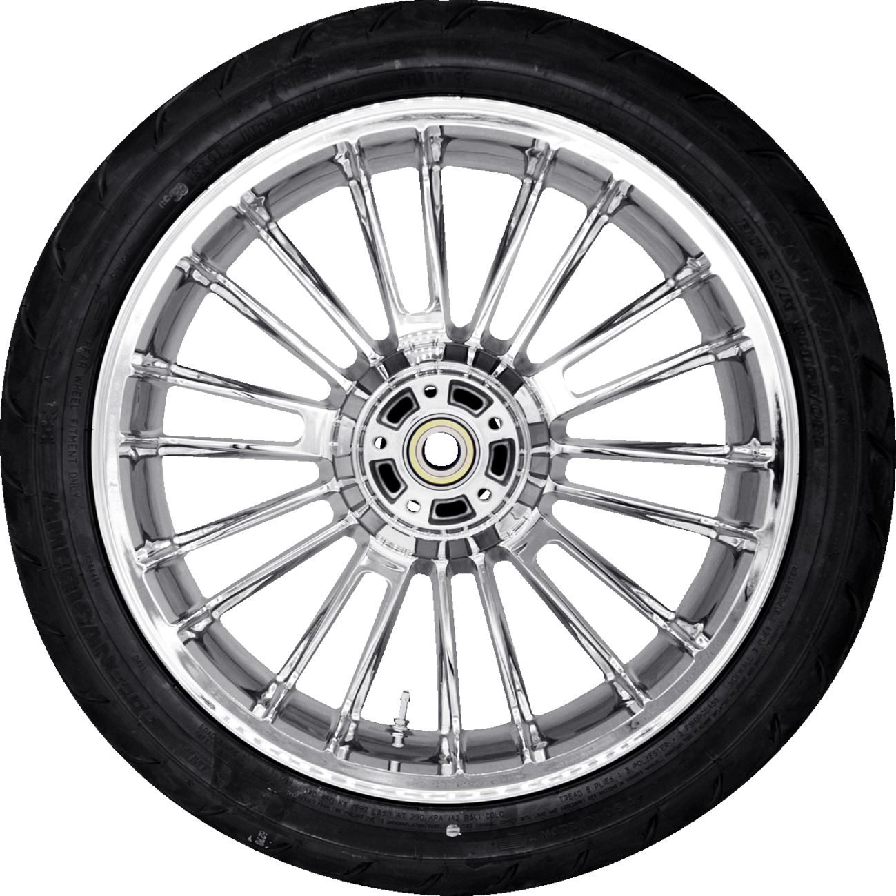 COASTAL MOTO Atlantic Rear Wheel - Chrome (18") | Dunlop AE2 Tire (180/55B18) 0336-0046