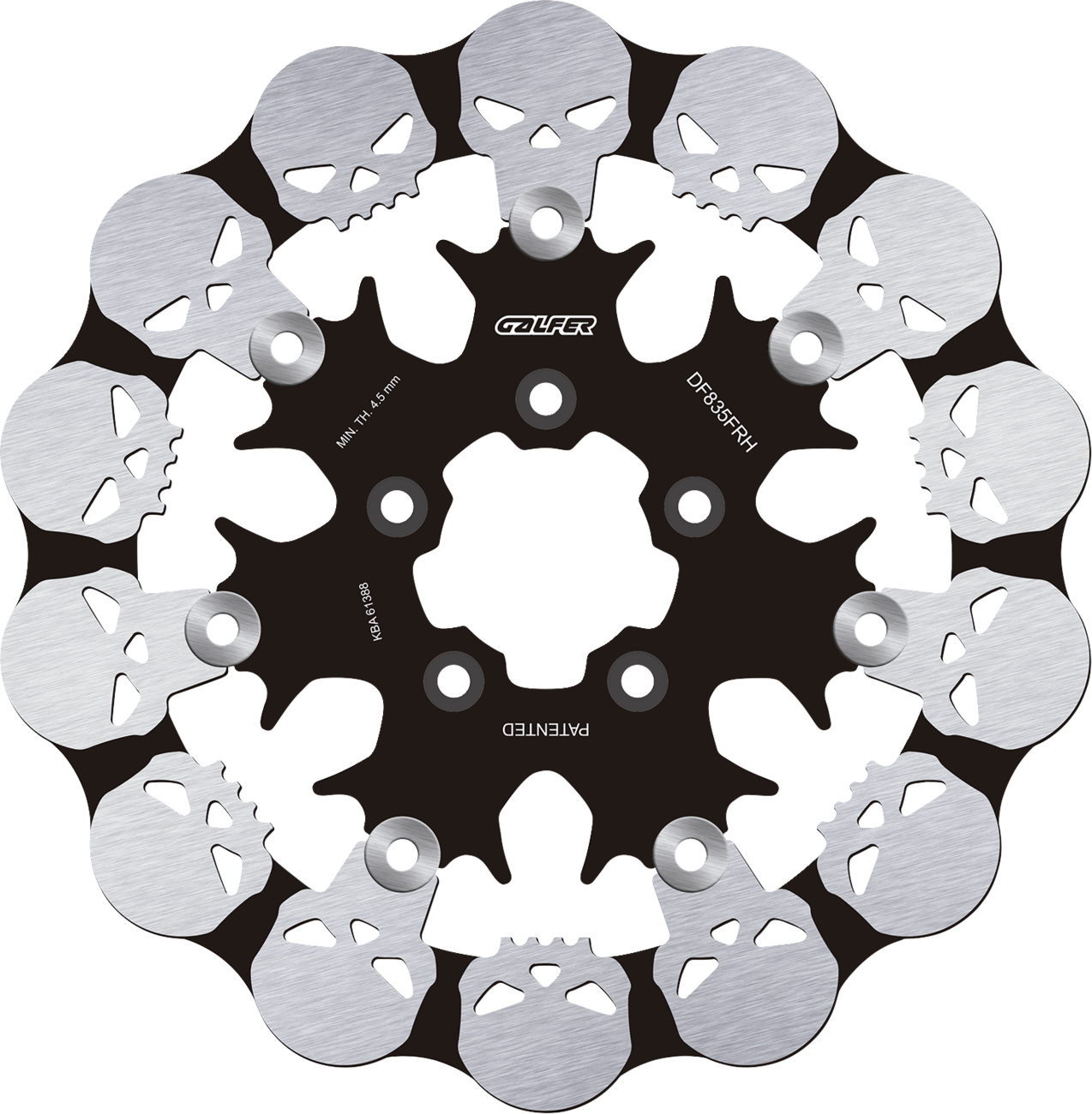 GALFER Skull Brake Rotor - Brake Rotor / Floating / Front 1710-4233
