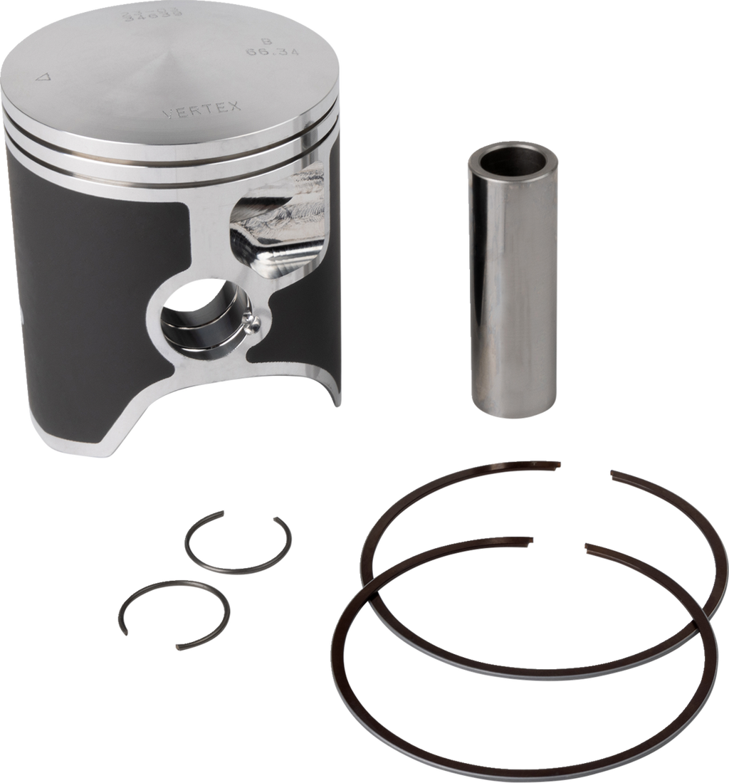 VERTEX Piston Kit Cast Replica for 2 Stroke - Piston Kit / 66.34 mm / Gas Gas EC250 | TM EN/MX 250 | Rieju MR Racing 250 0910-2553